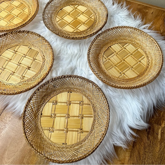 Vintage Boho Home Decor Set of 6 Plates Wall Art - Picture 2 of 9